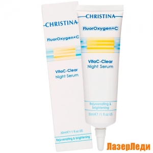 FluorOxygen+C VitaС Clear Night Serum CHRISTINA, Ночная осветляющая сыворотка с витамином С КРИСТИНА FluorOxygen+C